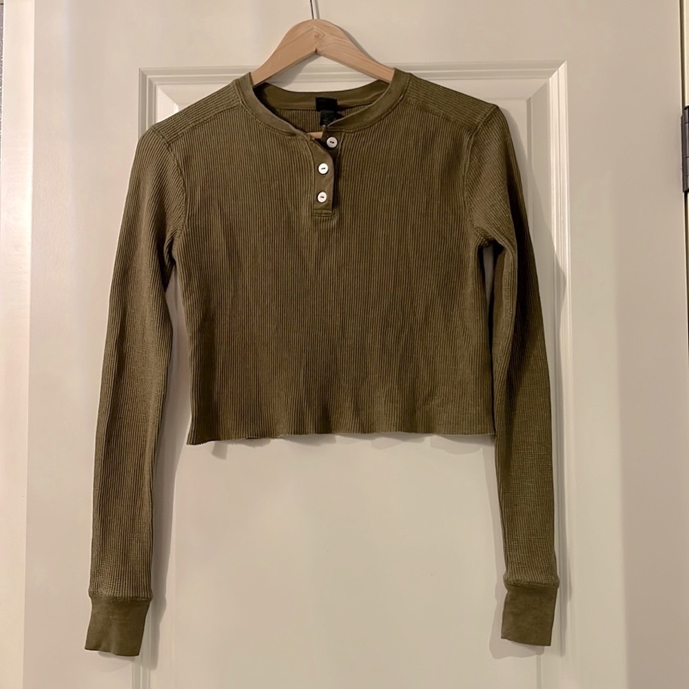 Wild Fable Cropped Henley